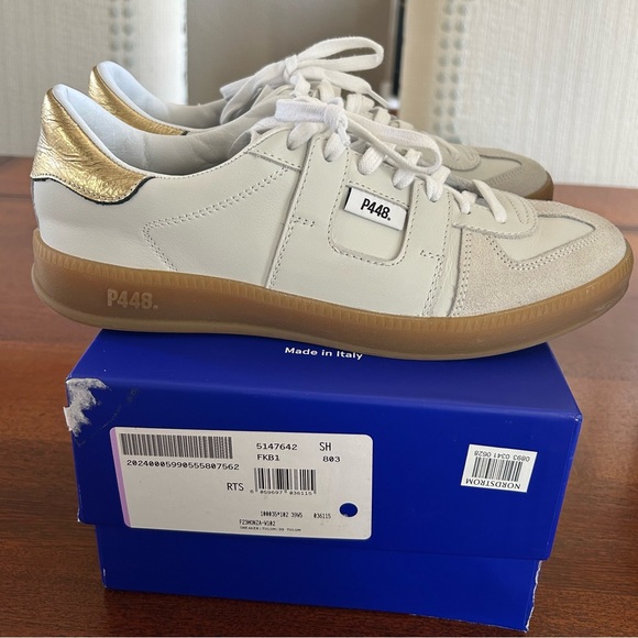 Women’s White Leather Suede Tulum P448 Size 39 8.5 9